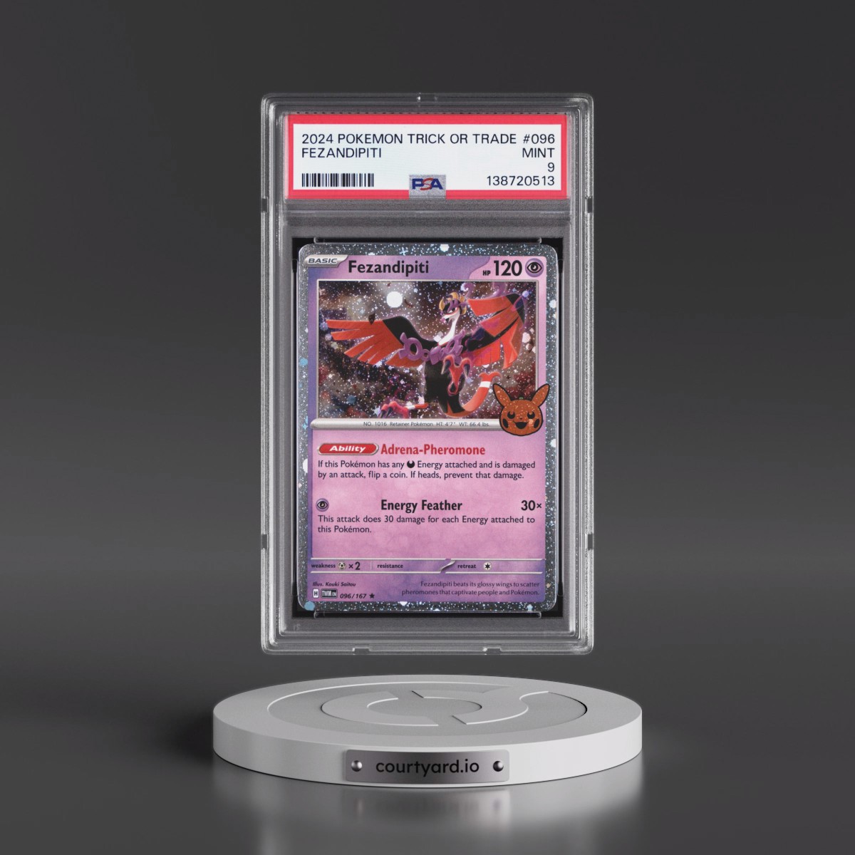 2024 Pokémon Trick or Trade #096 Fezandipiti (PSA 9 MINT)