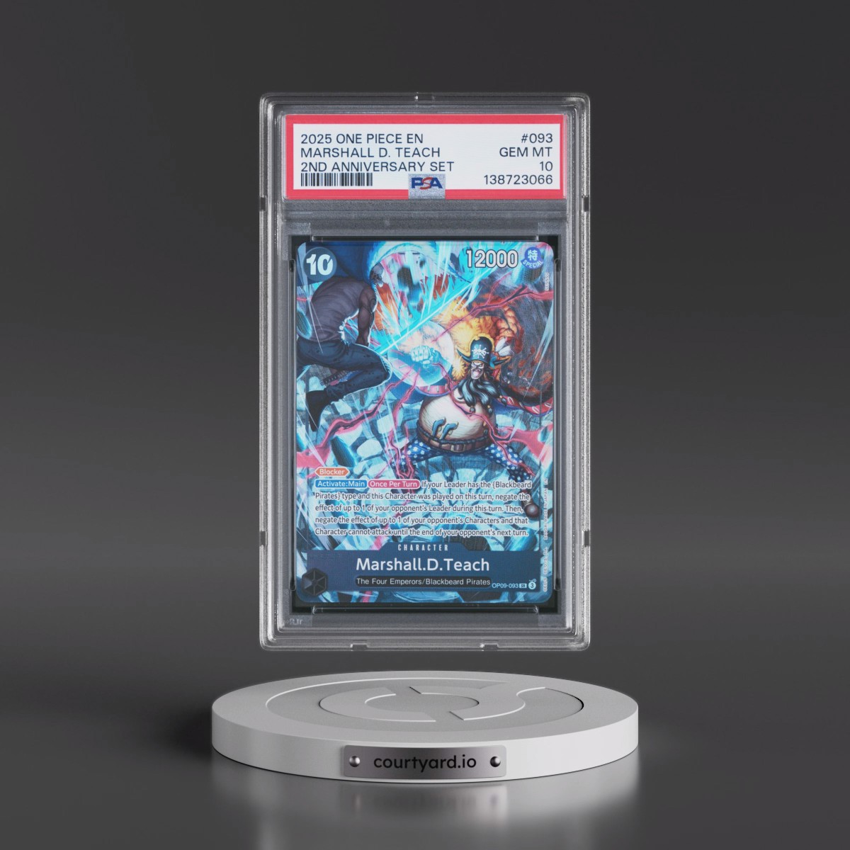 2025 One Piece English Version 2nd Anniversary Set #093 Marshall D. Teach (PSA 10 GEM MINT)