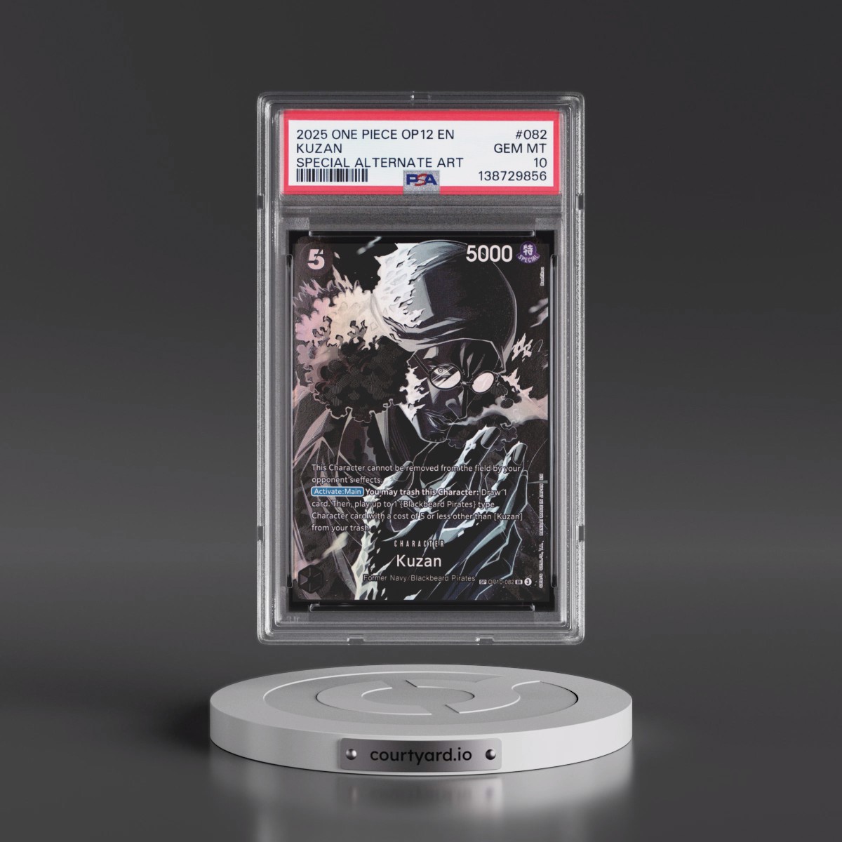 2025 One Piece OP12-Legacy of the Master #082 Kuzan - Special Alternate Art (PSA 10 GEM MINT)