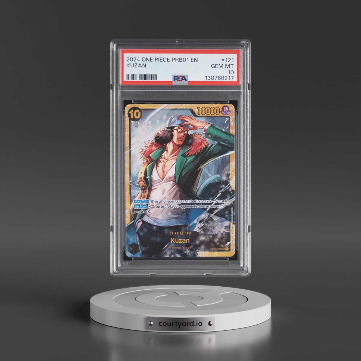 2024 One Piece PRB01-Premium Booster -One Piece Card the Best #121 Kuzan (PSA 10 GEM MINT)