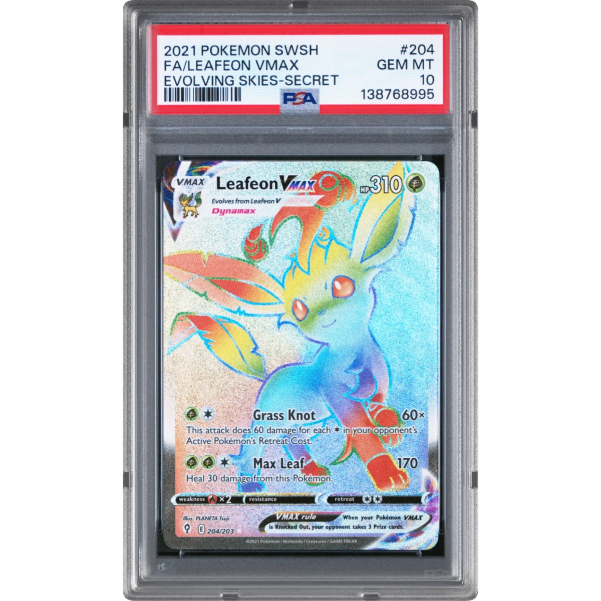 Leafeon Vmax card artwork
