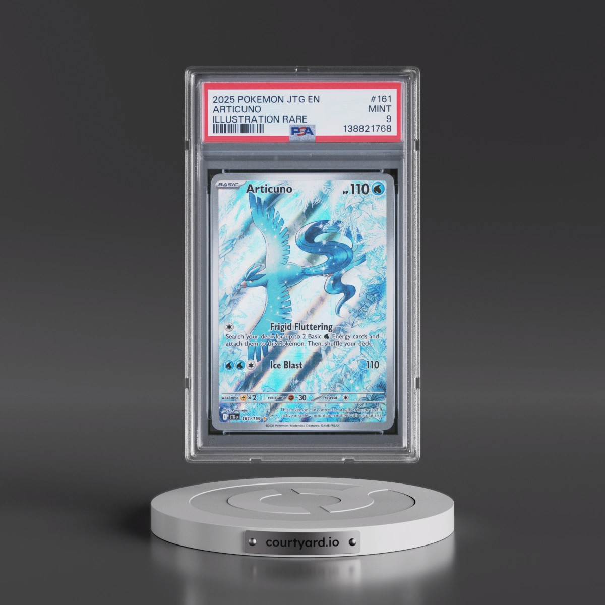 2025 Pokémon Jtg EN-Journey Together #161 Articuno - Illustration Rare (PSA 9 MINT)