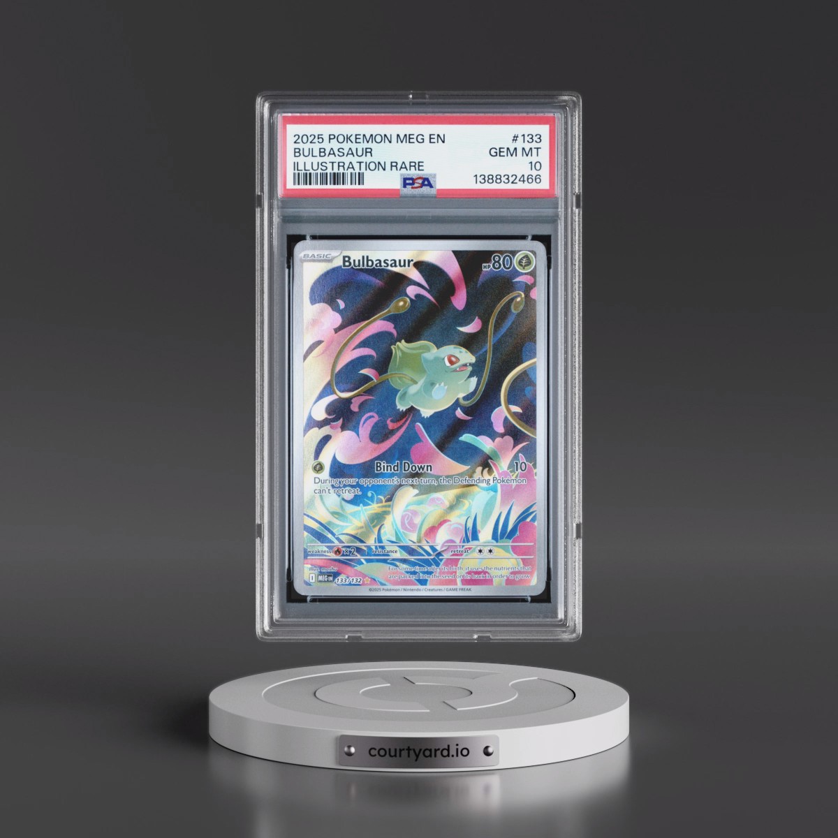 2025 Pokémon Meg EN-Mega Evolution #133 Bulbasaur - Illustration Rare (PSA 10 GEM MINT)