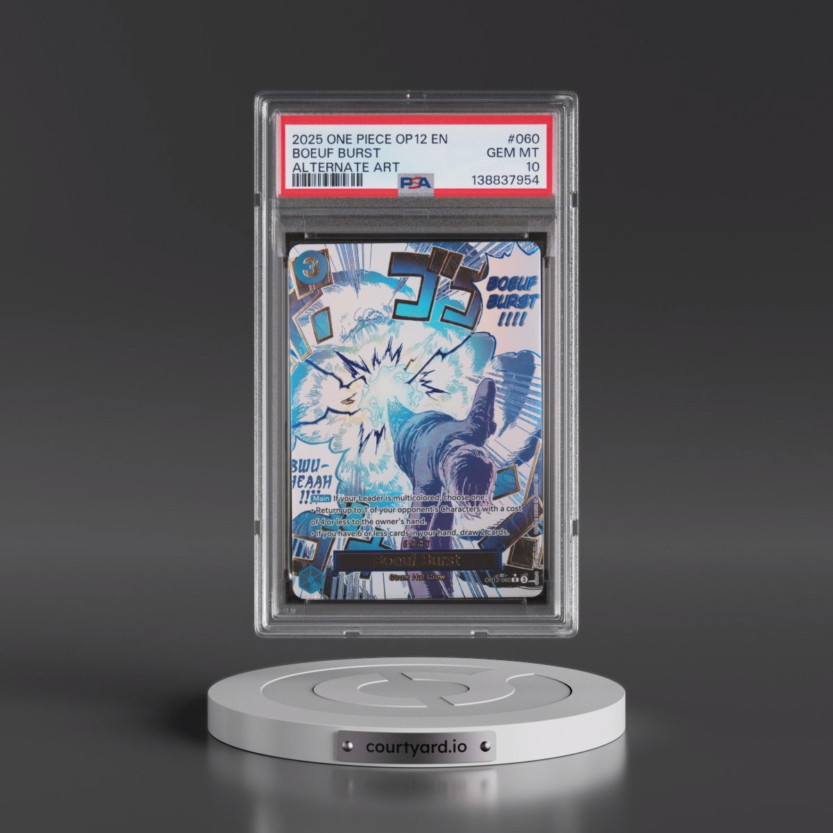 2025 One Piece OP12-Legacy of the Master #060 Boeuf Burst - Alternate Art (PSA 10 GEM MINT)