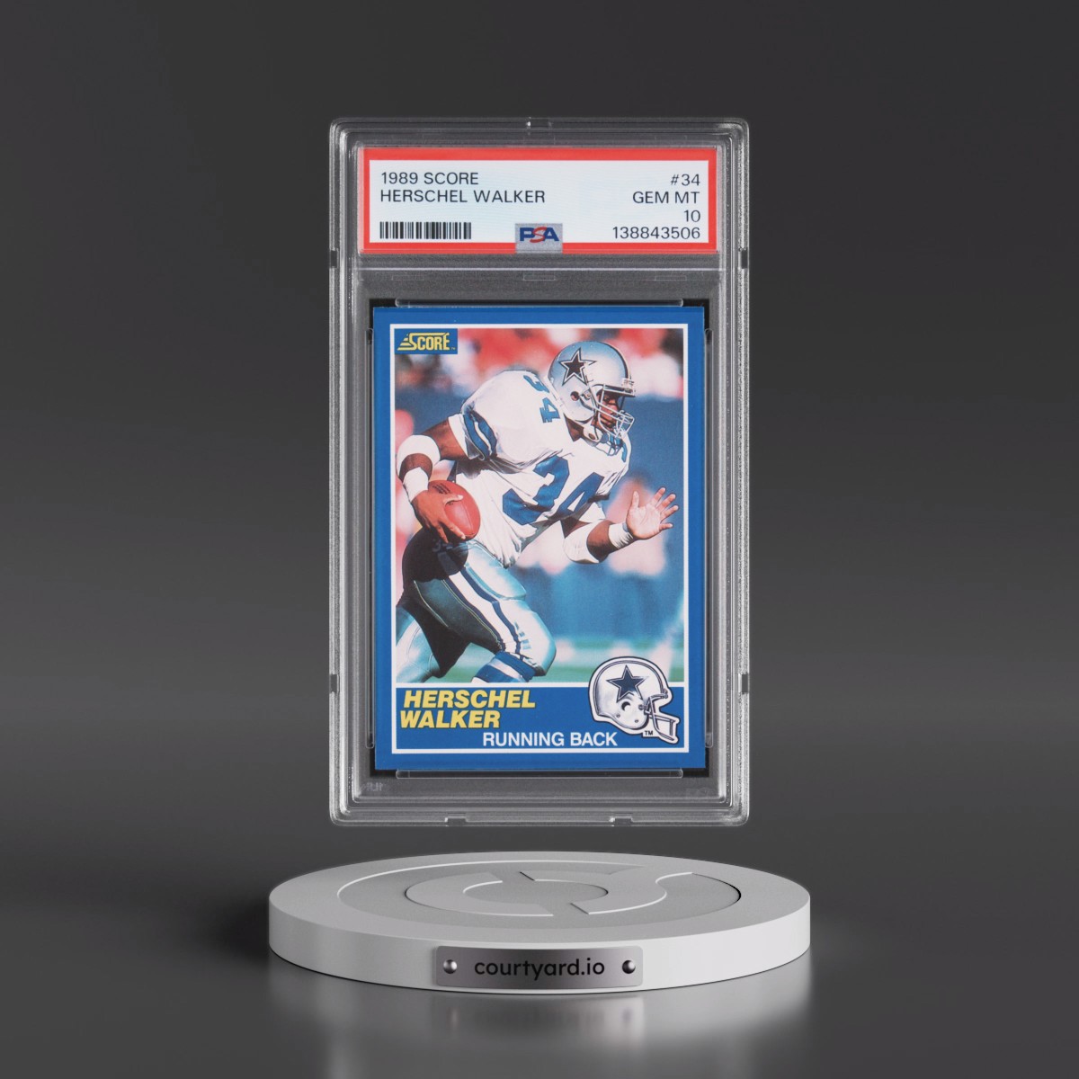 1989 Score Herschel Walker #34 PSA 10