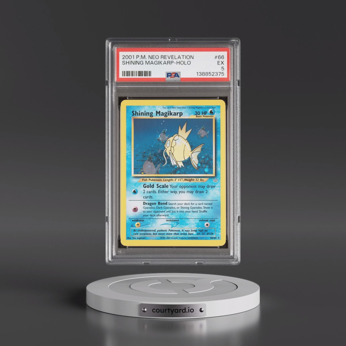 2001 Pokémon Neo Revelation #66 Shining Magikarp - Holo Holo (PSA 5 EX)