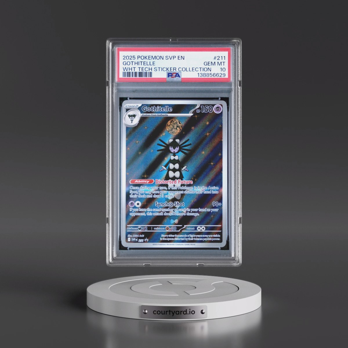 2025 Pokémon Svp EN-SV Black Star Promo #211 Gothitelle - White Flare Tech Sticker Collection (PSA 10 GEM MINT)