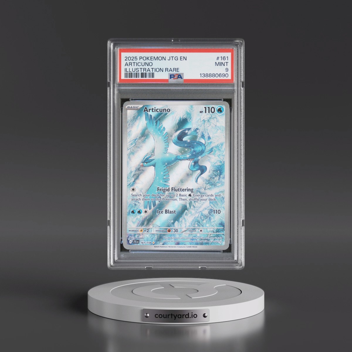 2025 Pokémon Jtg EN-Journey Together #161 Articuno - Illustration Rare (PSA 9 MINT)