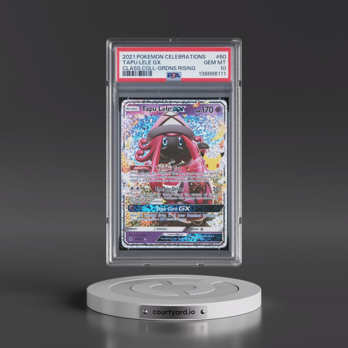 2021 Pokémon Celebrations Classic Collection #60 Tapu Lele GX - Holo (PSA 10 GEM MINT)