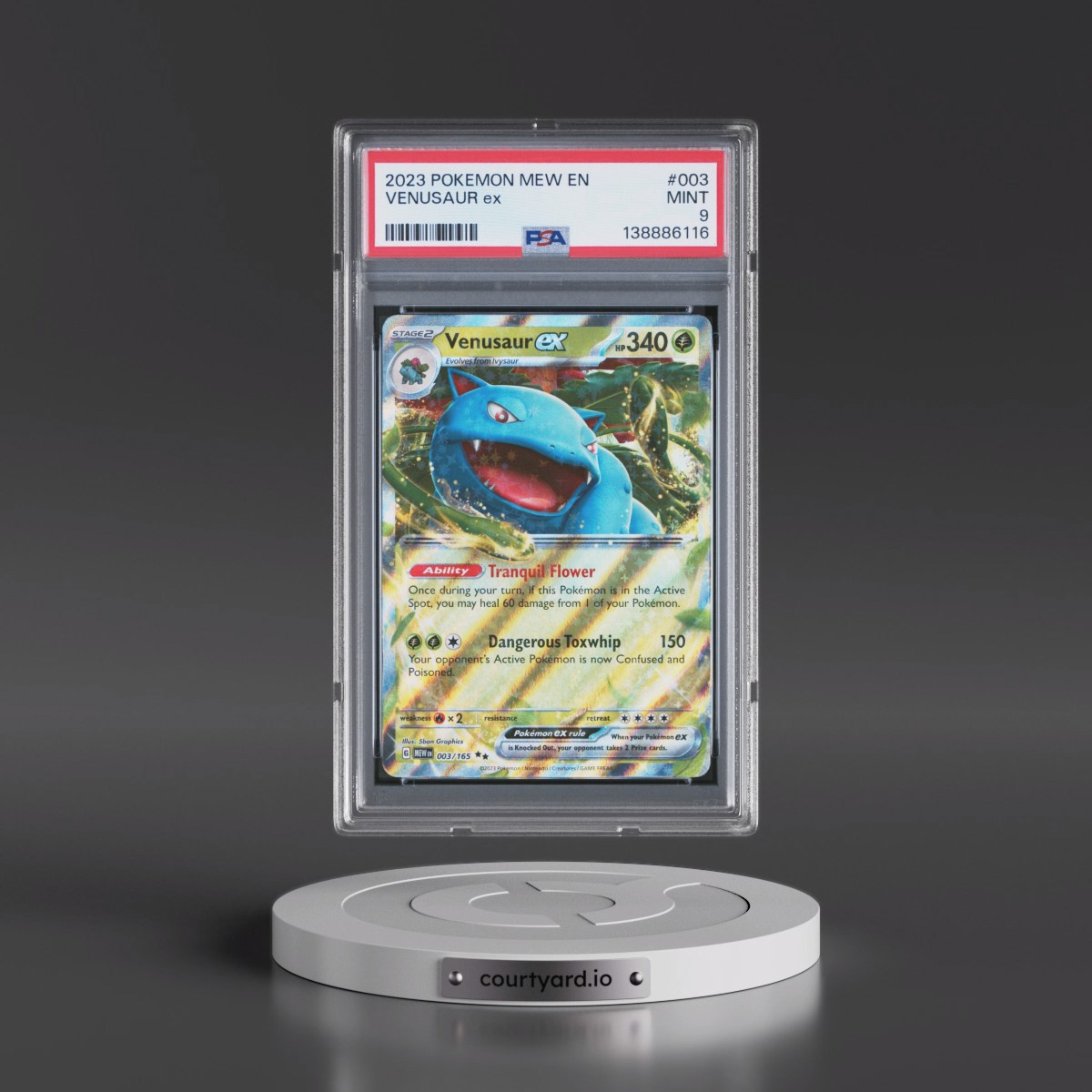 2023 Pokémon Mew EN-151 #003 Venusaur EX - Holo (PSA 9 MINT)
