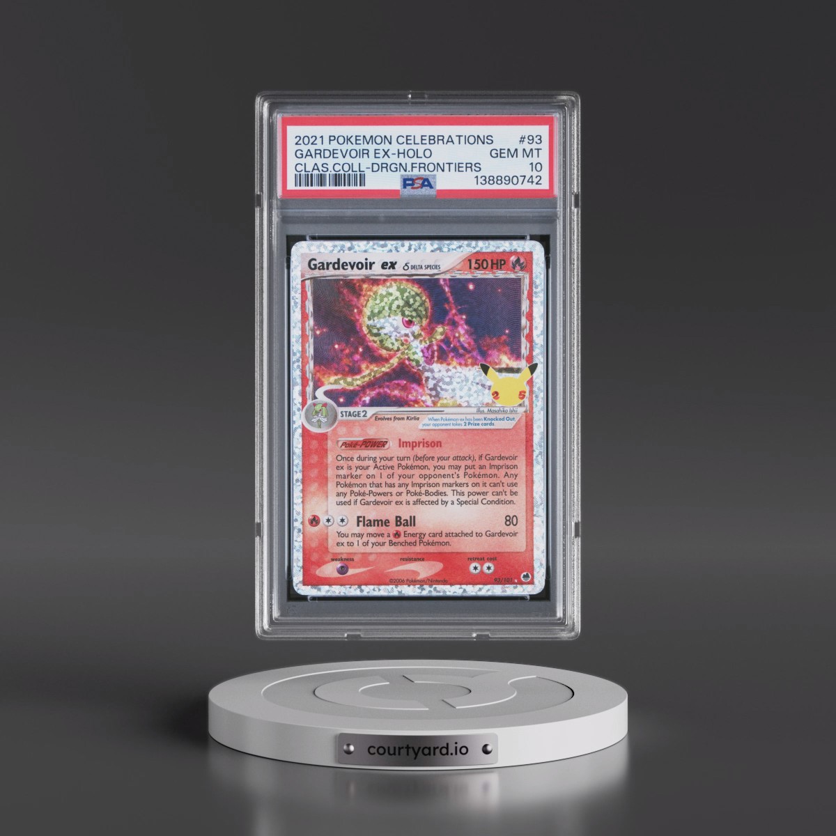 2021 Pokémon Celebrations Classic Collection #93 Gardevoir EX - Holo Holo (PSA 10 GEM MINT)