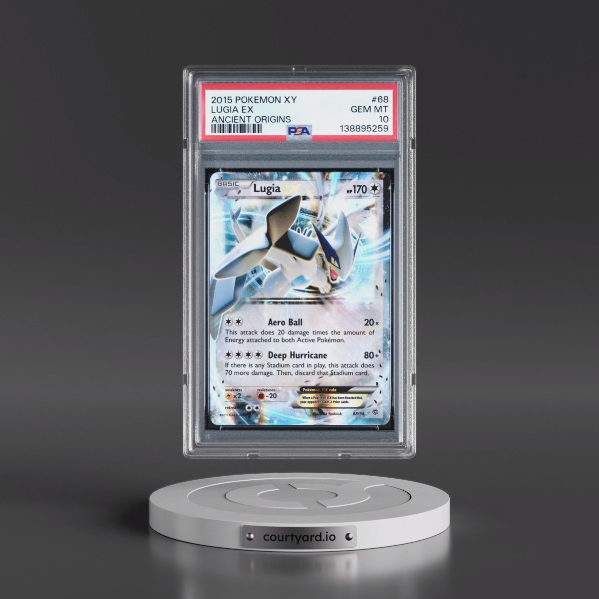 2015 Pokémon XY Ancient Origins #68 Lugia EX - Holo (PSA 10 GEM MINT)