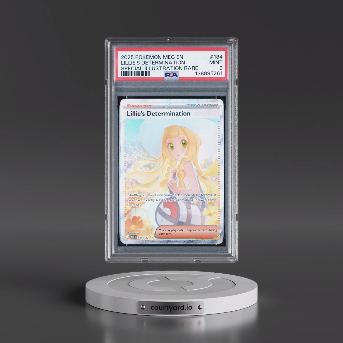 2025 Pokémon Meg EN-Mega Evolution #184 Lillie's Determination - Special Illustration Rare (PSA 9 MINT)