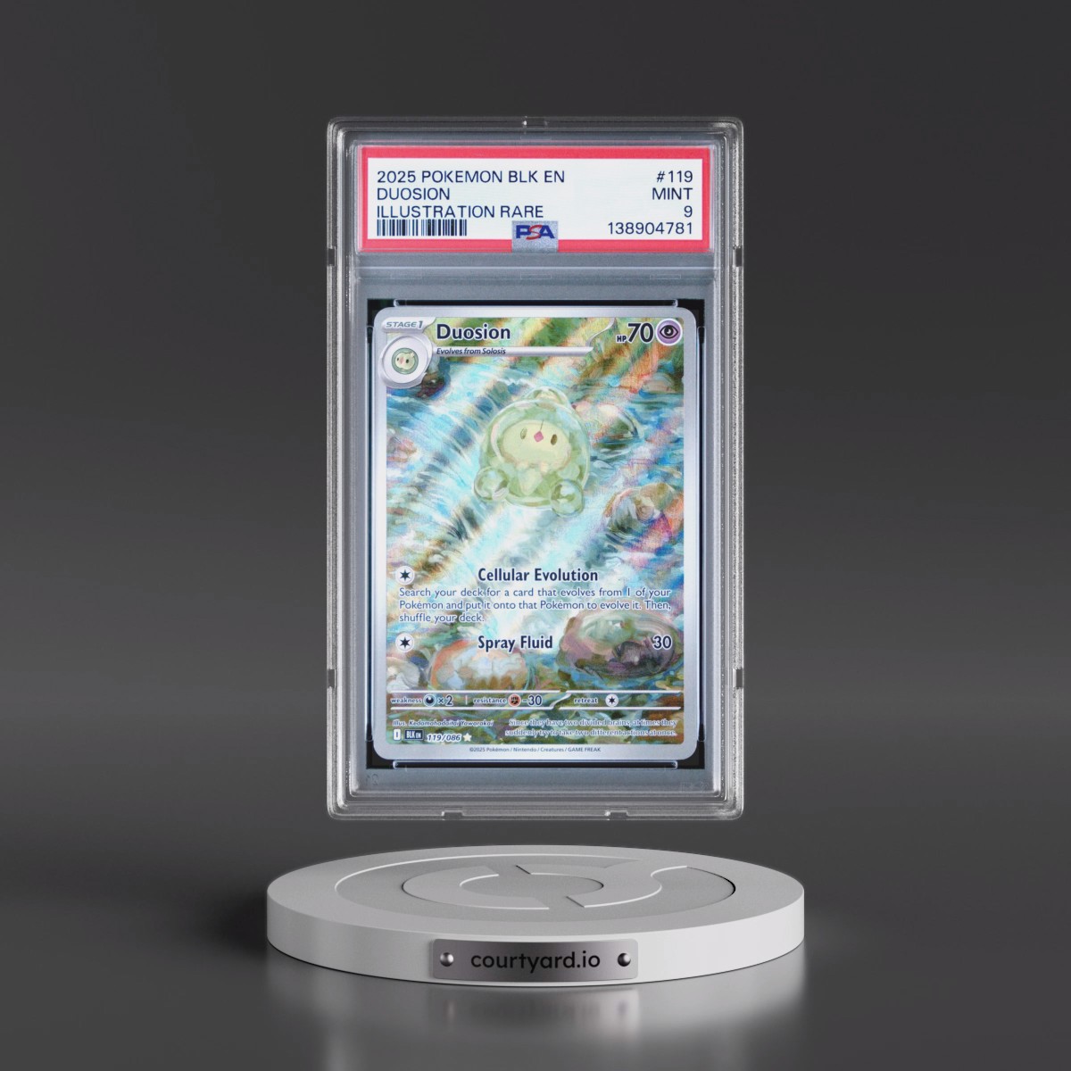 2025 Pokémon Blk EN-Black Bolt #119 Duosion - Illustration Rare (PSA 9 MINT)