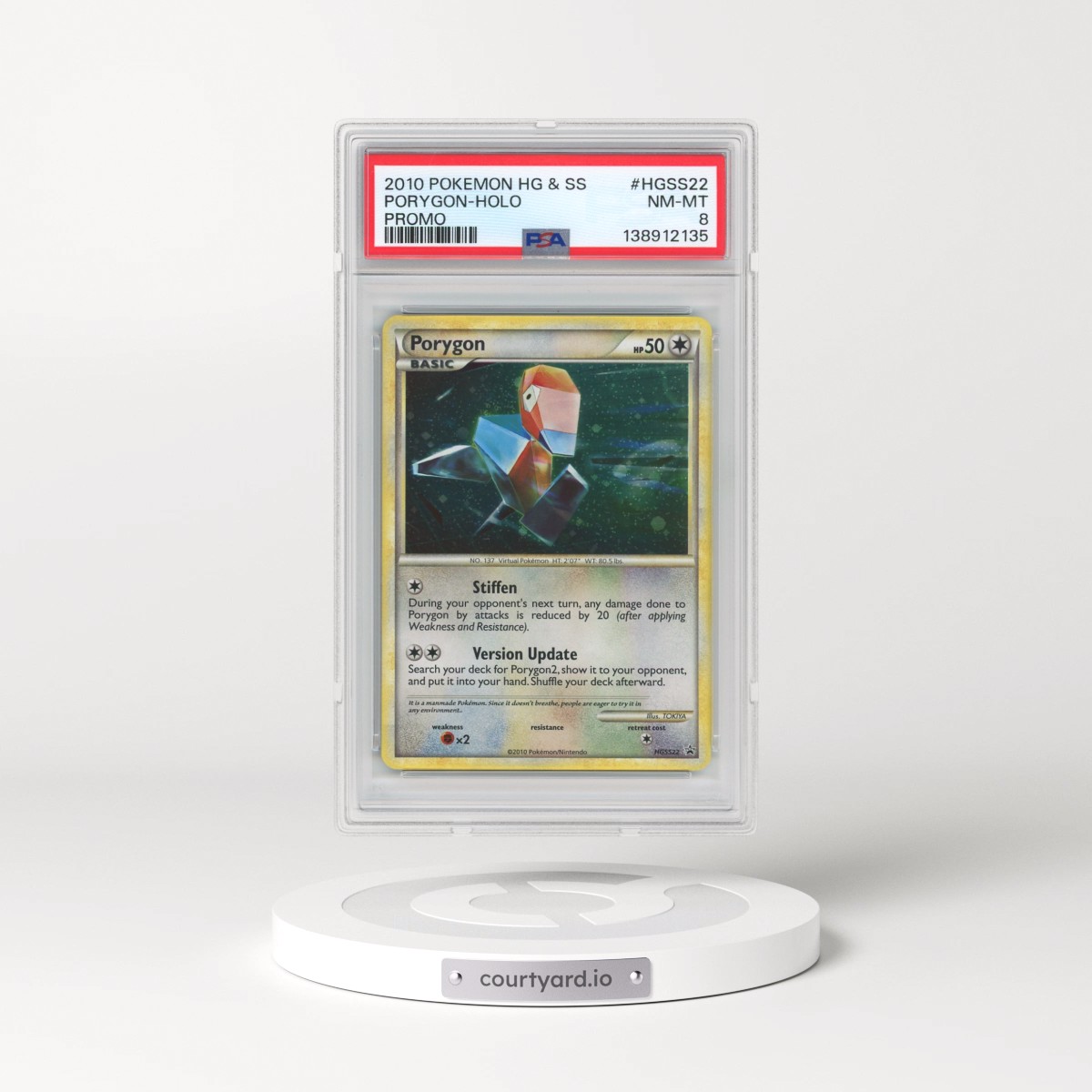 2010 Pokémon Heartgold & Soulsilver Promo #HGSS22 Porygon - Holo (PSA 8 NM-MT)