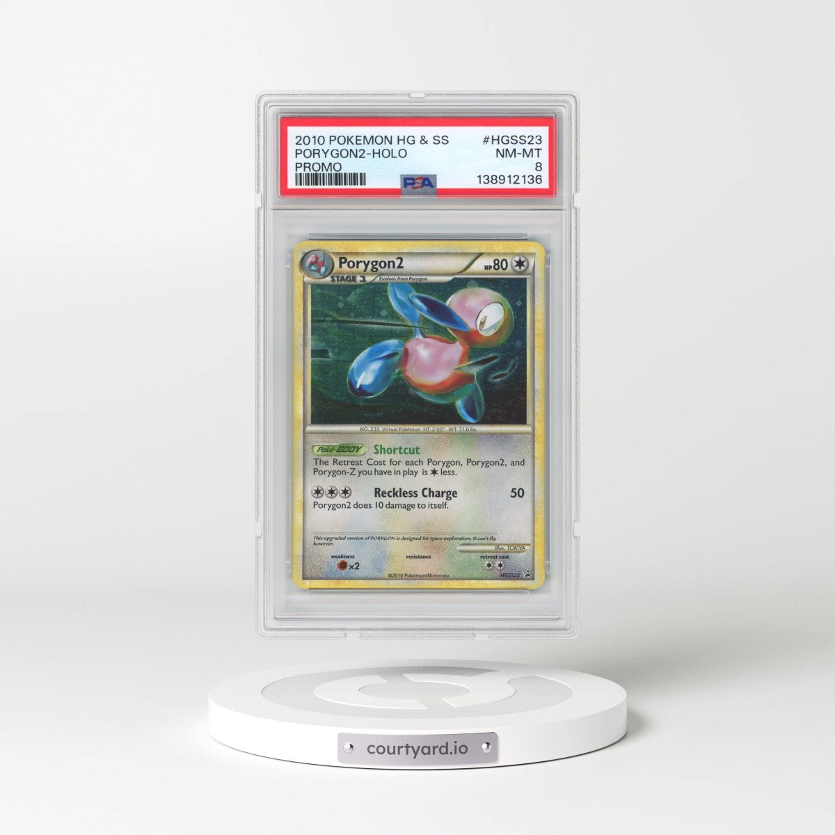 2010 Pokémon Heartgold & Soulsilver Promo #HGSS23 PORYGON2 - Holo (PSA 8 NM-MT)