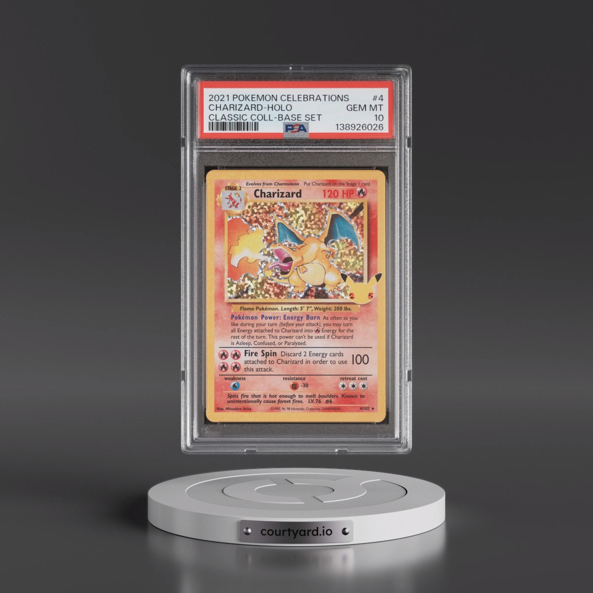2021 Pokémon Celebrations Classic Collection #4 Charizard - Holo (PSA 10 GEM MINT)