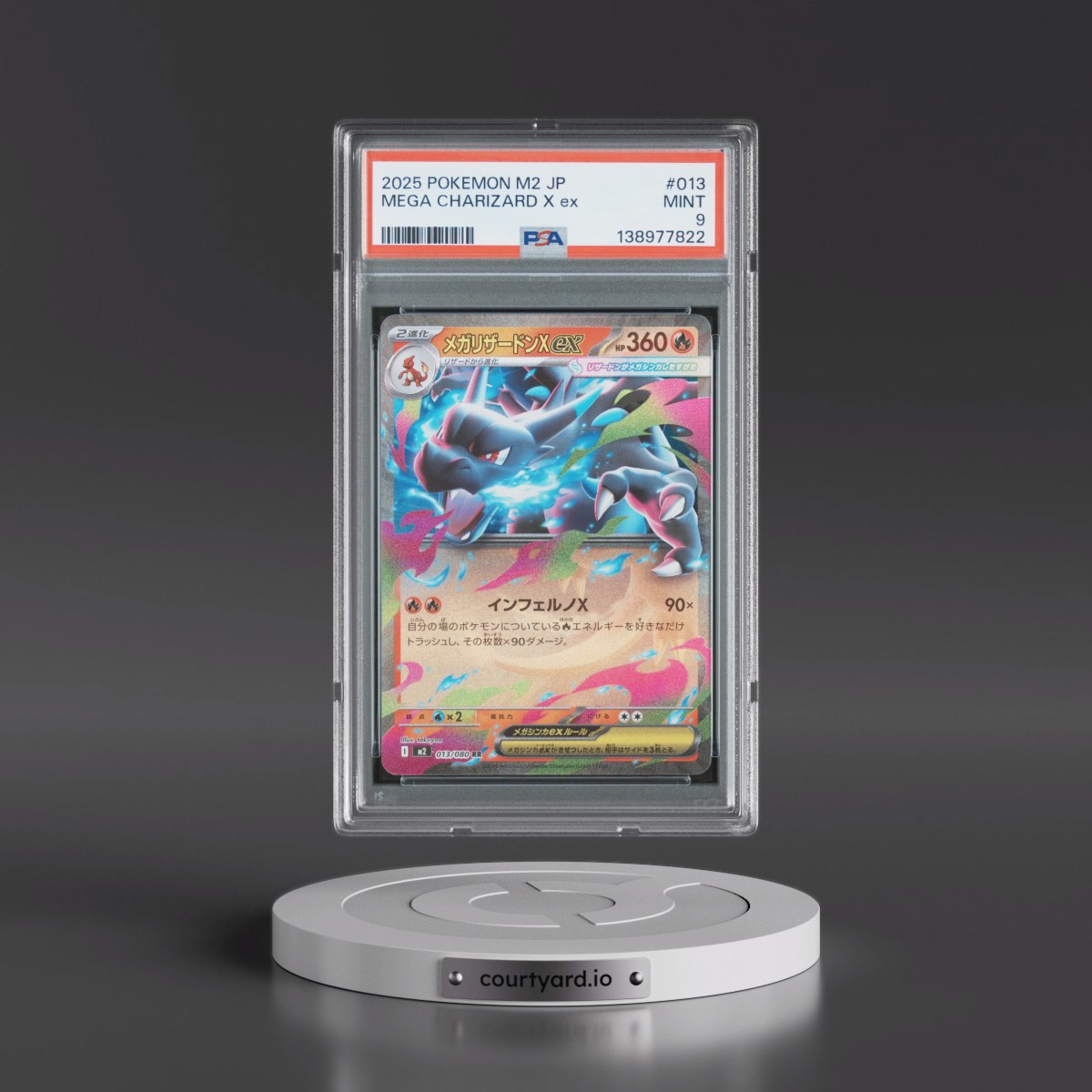 2025 Pokémon M2-Inferno X #013 Mega Charizard X EX - Holo (PSA 9 MINT)
