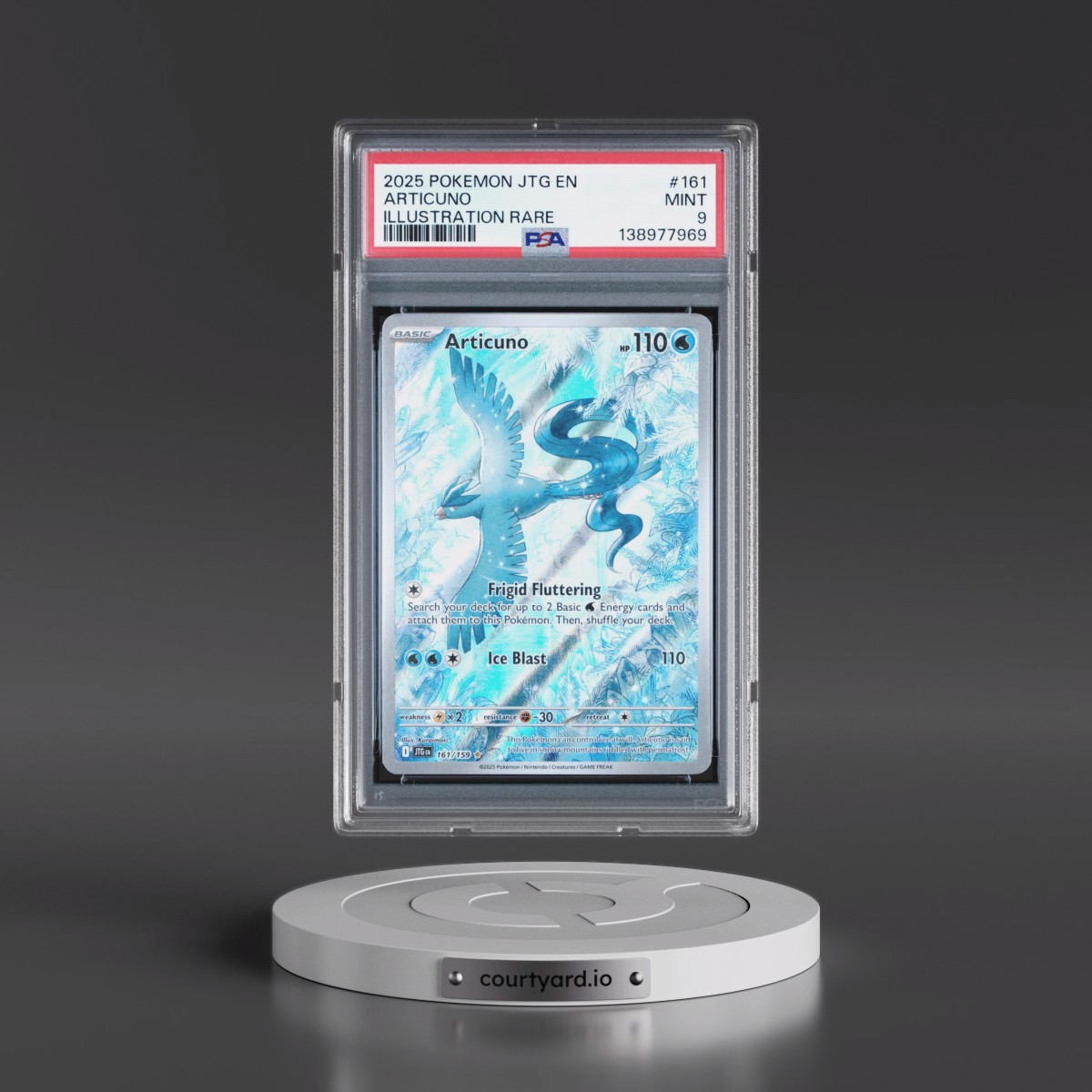 2025 Pokémon Jtg EN-Journey Together #161 Articuno - Illustration Rare (PSA 9 MINT)