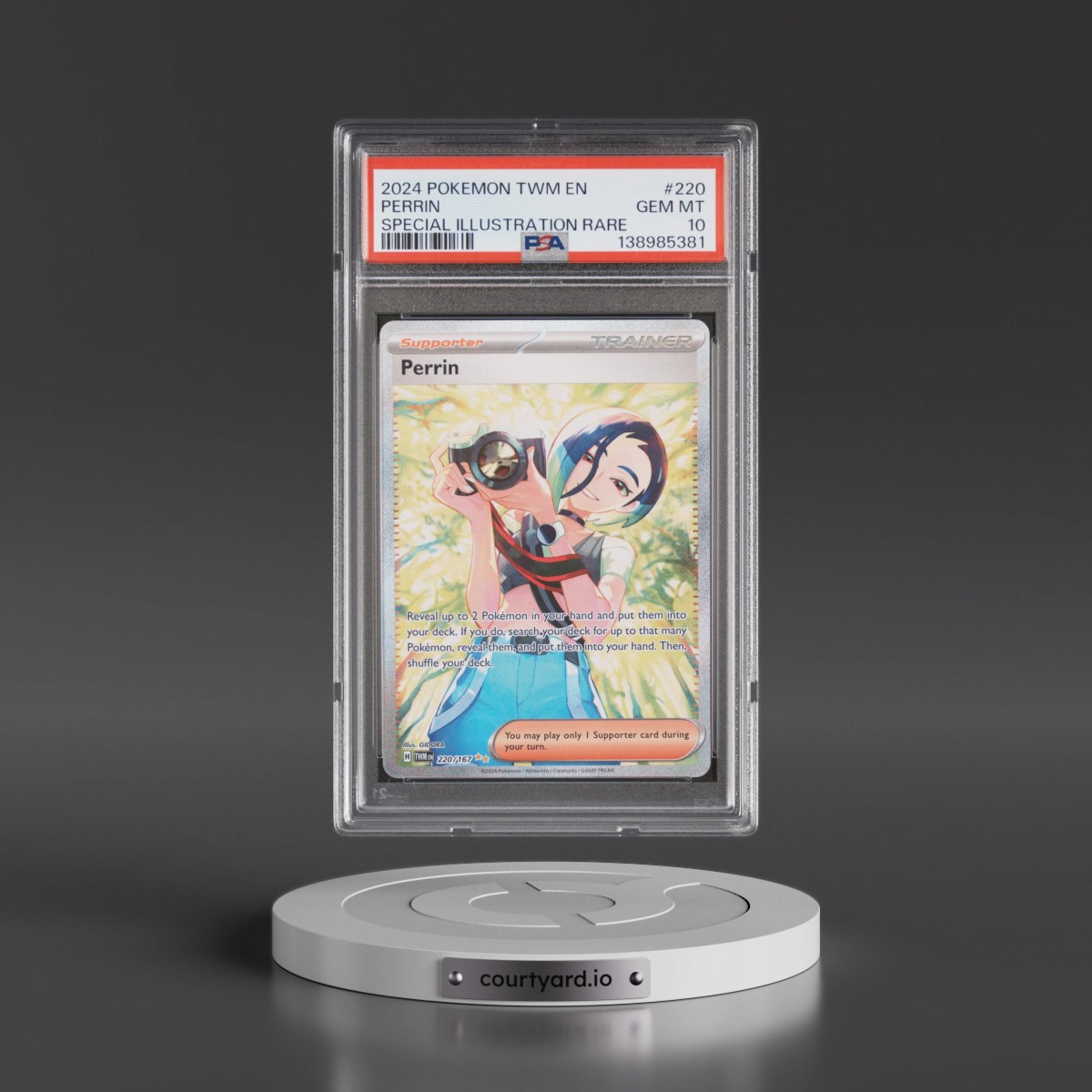 2024 Pokémon Twm EN-Twilight Masquerade #220 Perrin - Special Illustration Rare (PSA 10 GEM MINT)