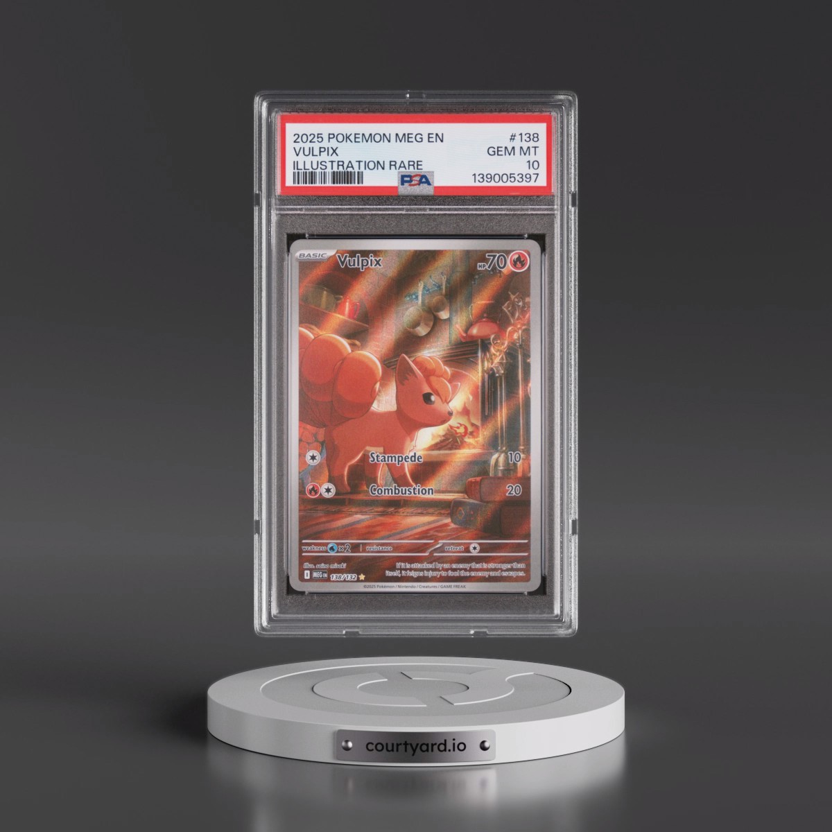 2025 Pokémon Meg EN-Mega Evolution #138 Vulpix - Illustration Rare (PSA 10 GEM MINT)