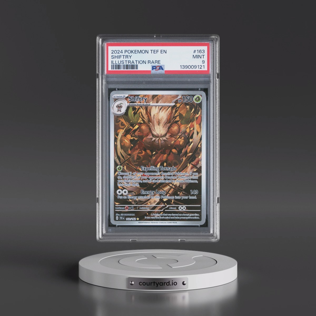 2024 Pokémon Tef EN-Temporal Forces #163 Shiftry - Illustration Rare (PSA 9 MINT)