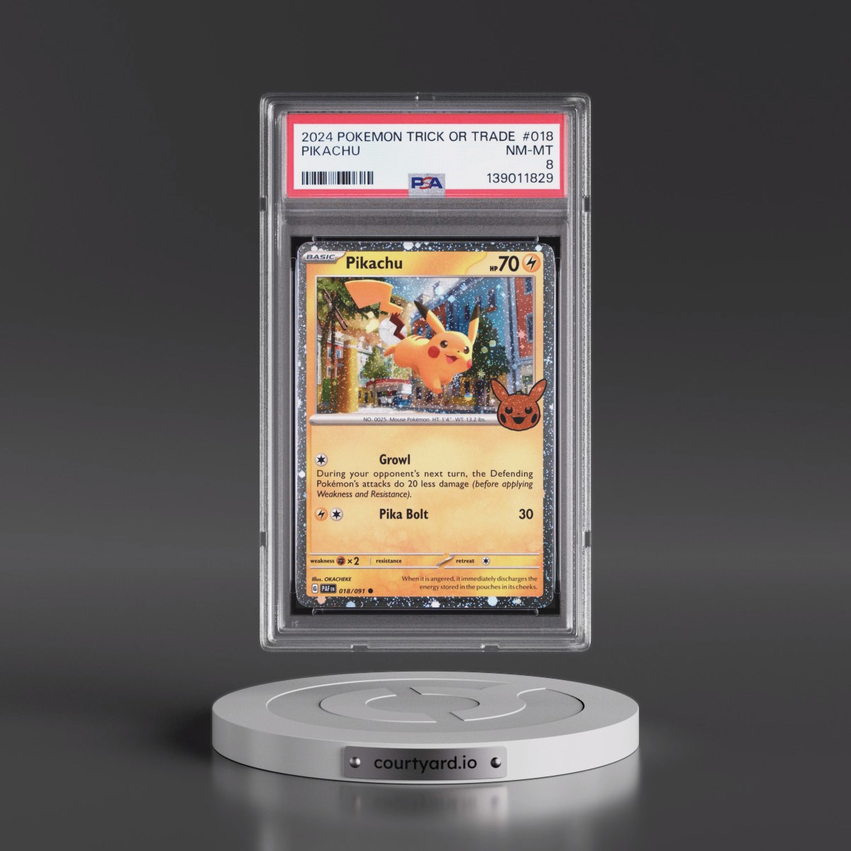 2024 Pokémon Trick or Trade #018 Pikachu (PSA 8 NM-MT)