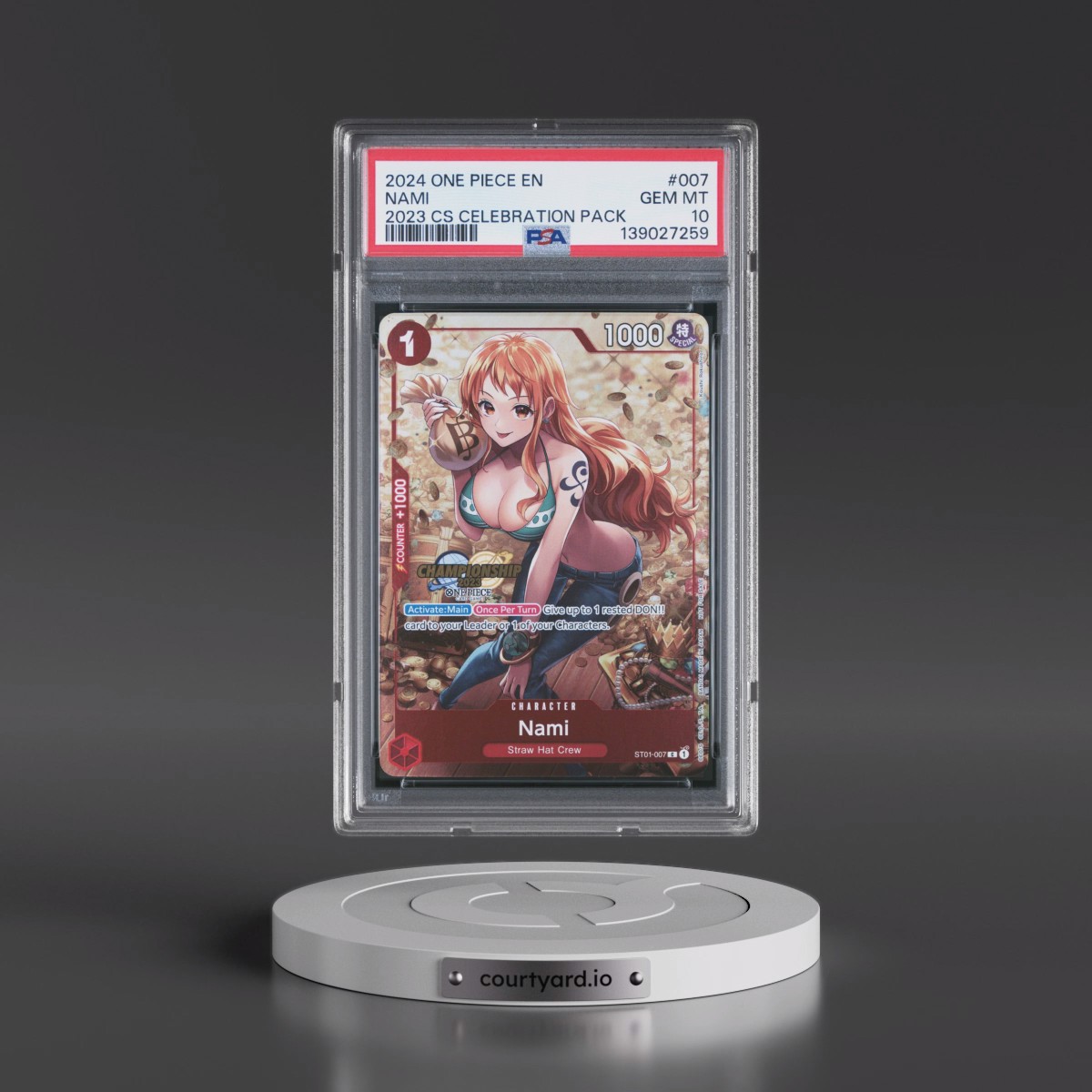 2024 One Piece Championship 2023 Celebration Pack #007 Nami (PSA 10 GEM MINT)
