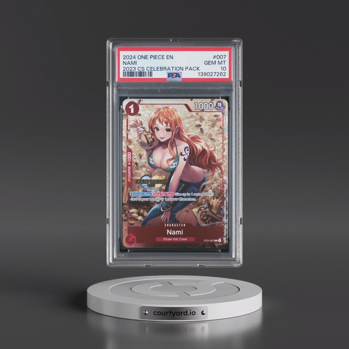 2024 One Piece Championship 2023 Celebration Pack #007 Nami (PSA 10 GEM MINT)