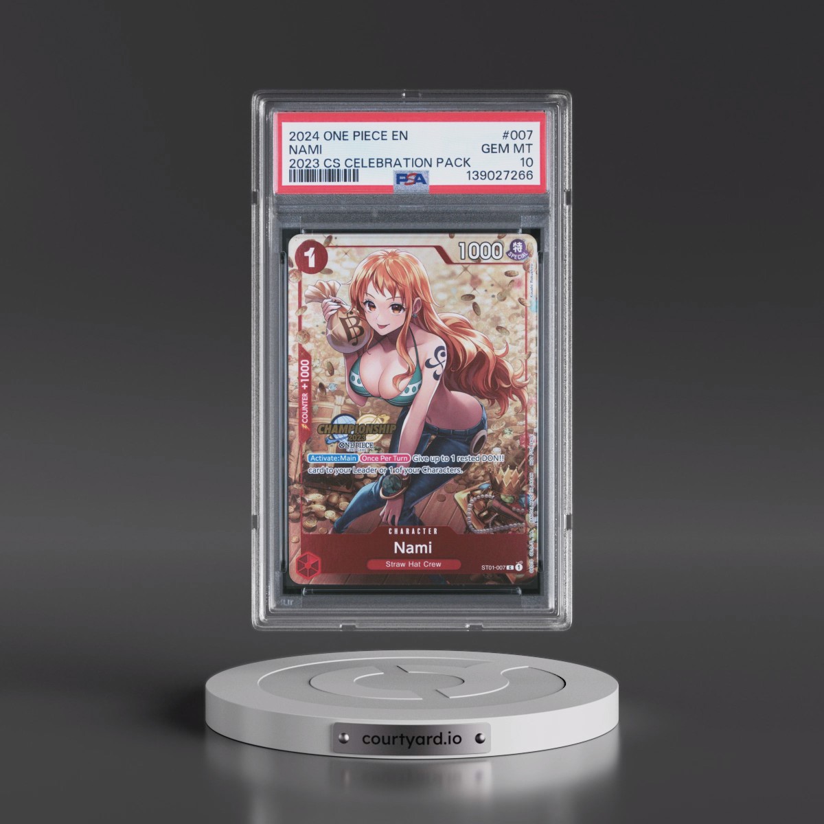 2024 One Piece Championship 2023 Celebration Pack #007 Nami (PSA 10 GEM MINT)