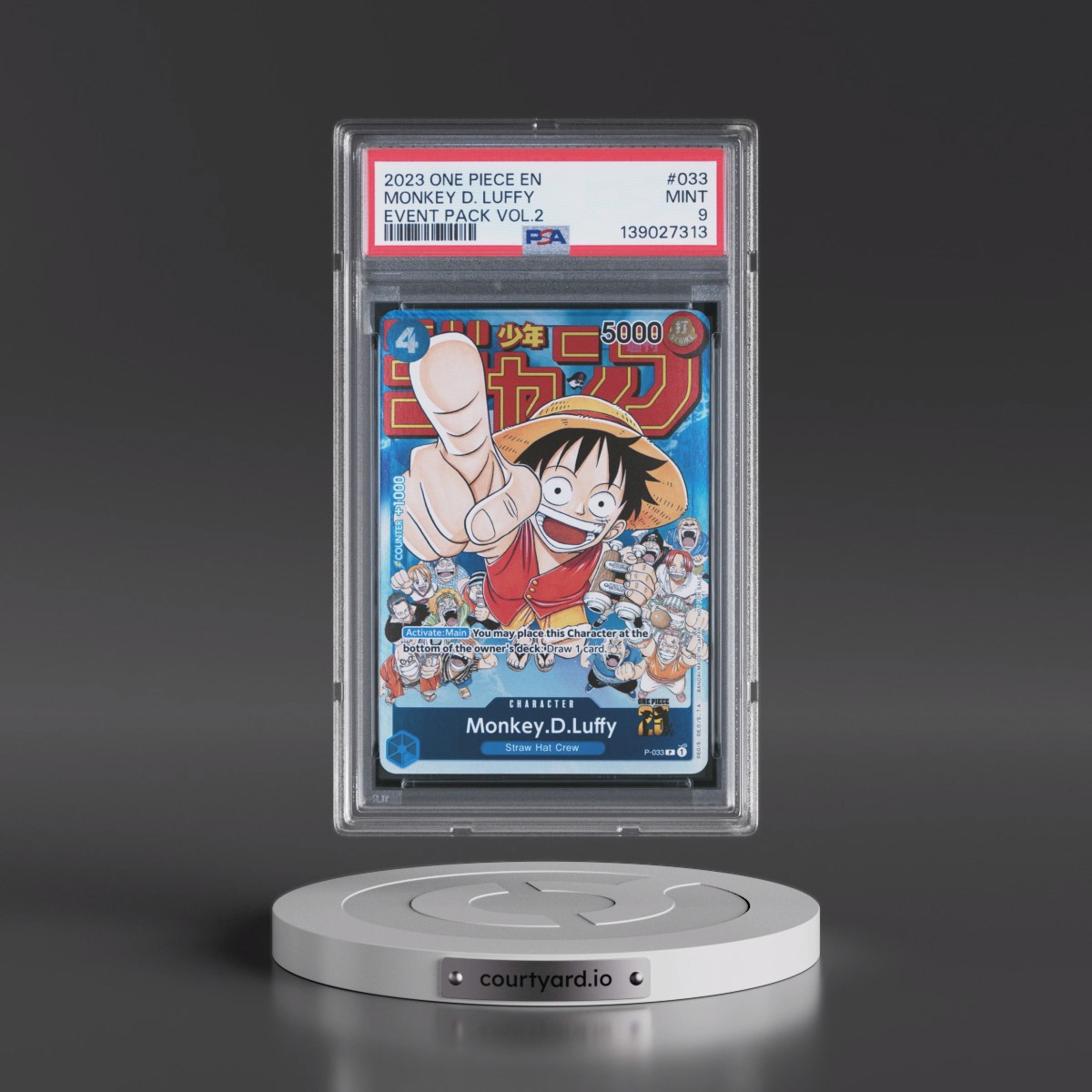 2023 One Piece Promos #033 Monkey D. Luffy - Event Pack Vol.2 (PSA 9 MINT)