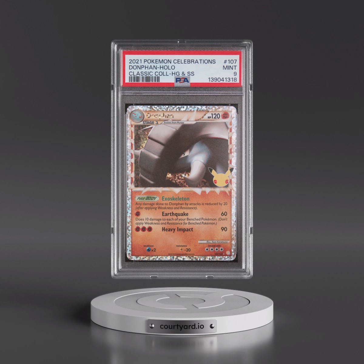 2021 Pokémon Celebrations Classic Collection #107 Donphan - Holo (PSA 9 MINT)
