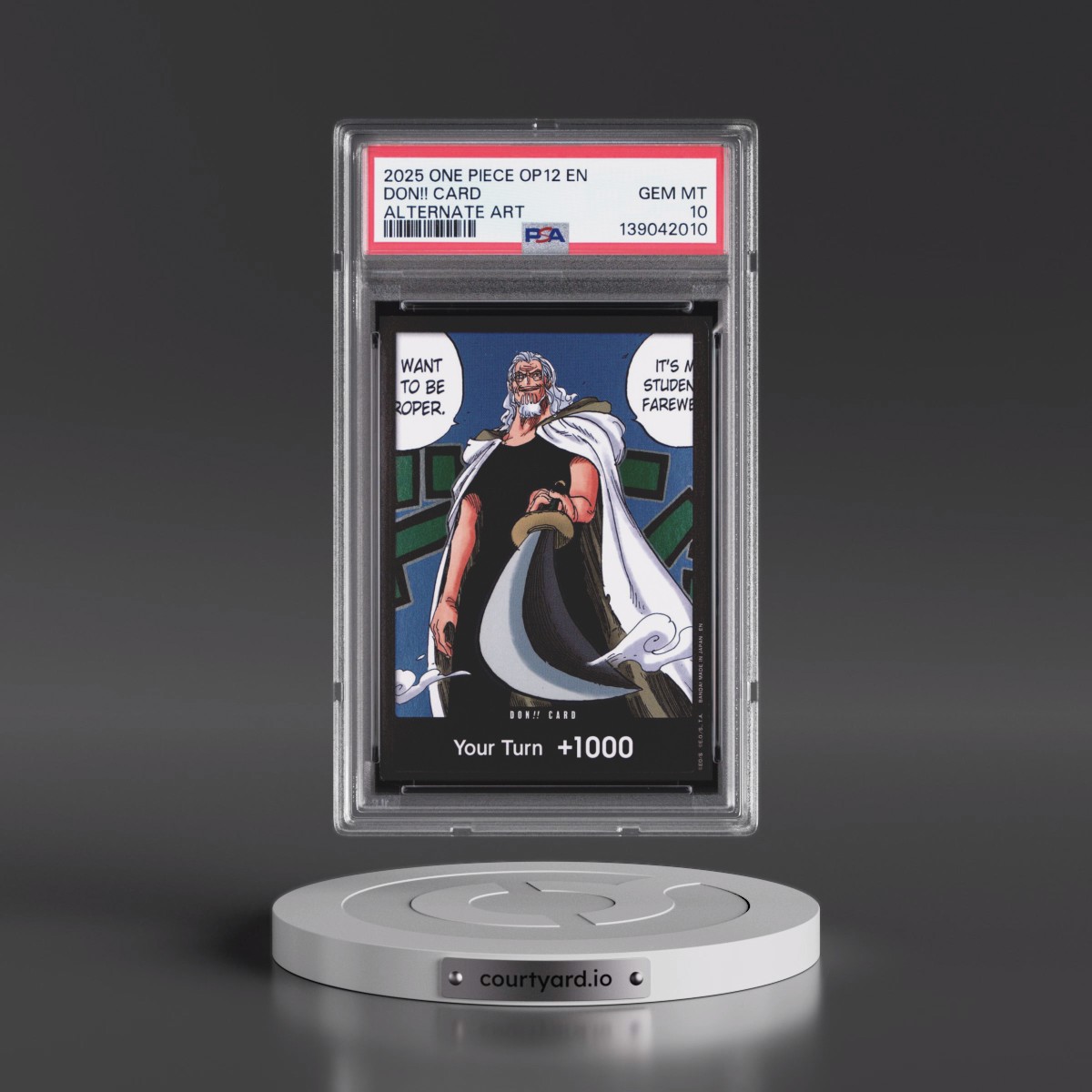2025 One Piece OP12-Legacy of the Master Don!! Card - Alternate Art PSA 10