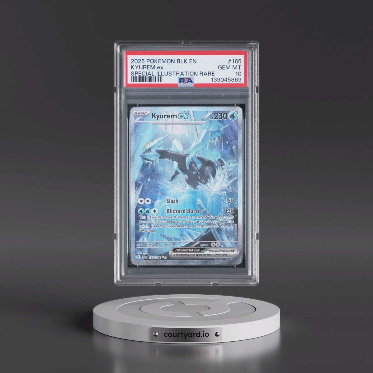 2025 Pokémon Blk EN-Black Bolt #165 Kyurem EX - Holo Special Illustration Rare (PSA 10 GEM MINT)