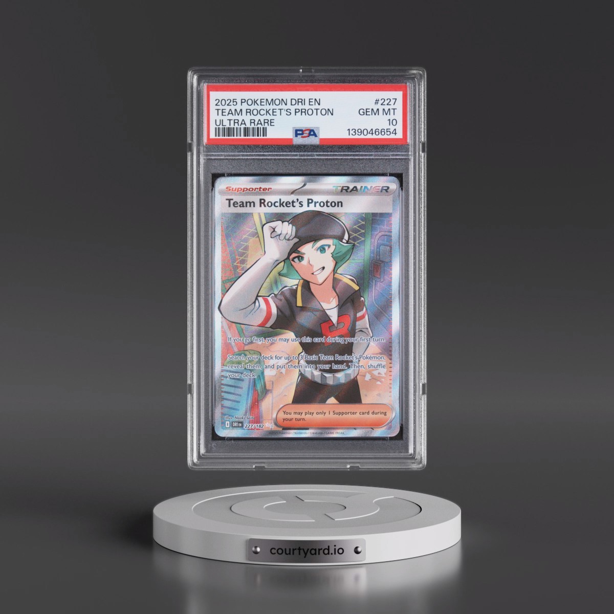 2025 Pokémon Dri EN-Destined Rivals #227 Team Rocket's Proton - Ultra Rare (PSA 10 GEM MINT)