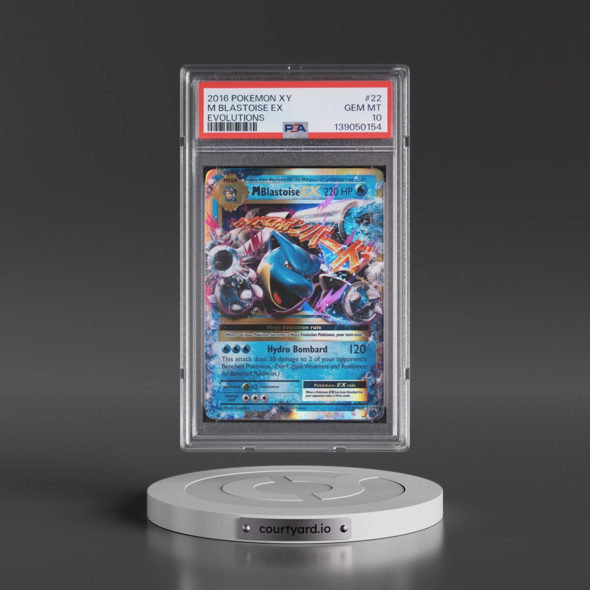 2016 Pokémon XY Evolutions #22 M Blastoise EX - Holo (PSA 10 GEM MINT)