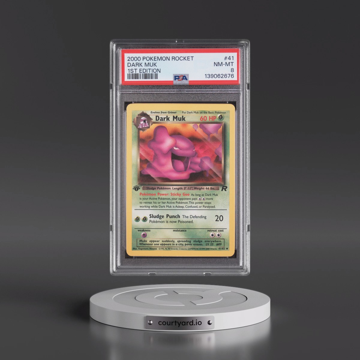 2000 Pokémon Rocket #41 Dark Muk - 1st Edition (PSA 8 NM-MT)