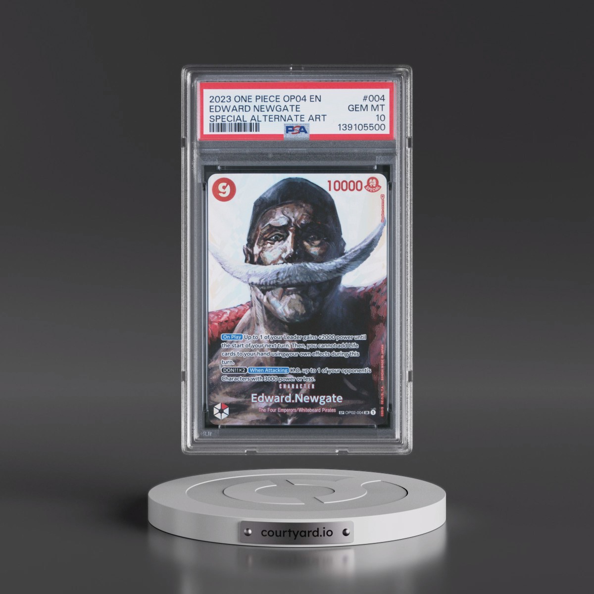 2023 One Piece Kingdoms of Intrigue #004 Edward Newgate - Special Alternate Art (PSA 10 GEM MINT)