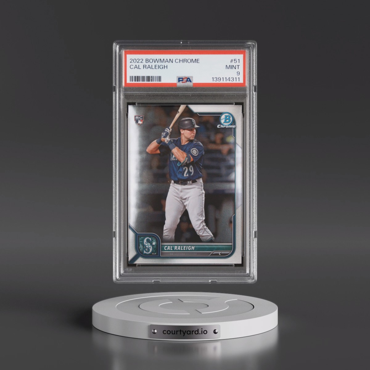 2022 Bowman Chrome #51 Cal Raleigh (PSA 9 MINT)