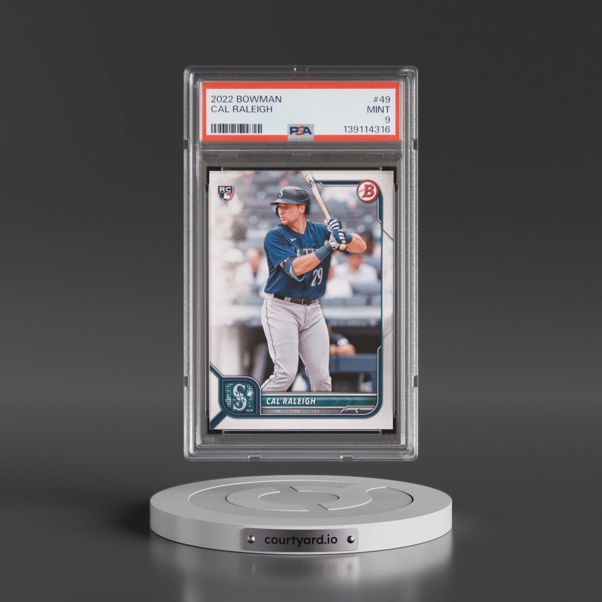 2022 Bowman #49 Cal Raleigh (PSA 9 MINT)