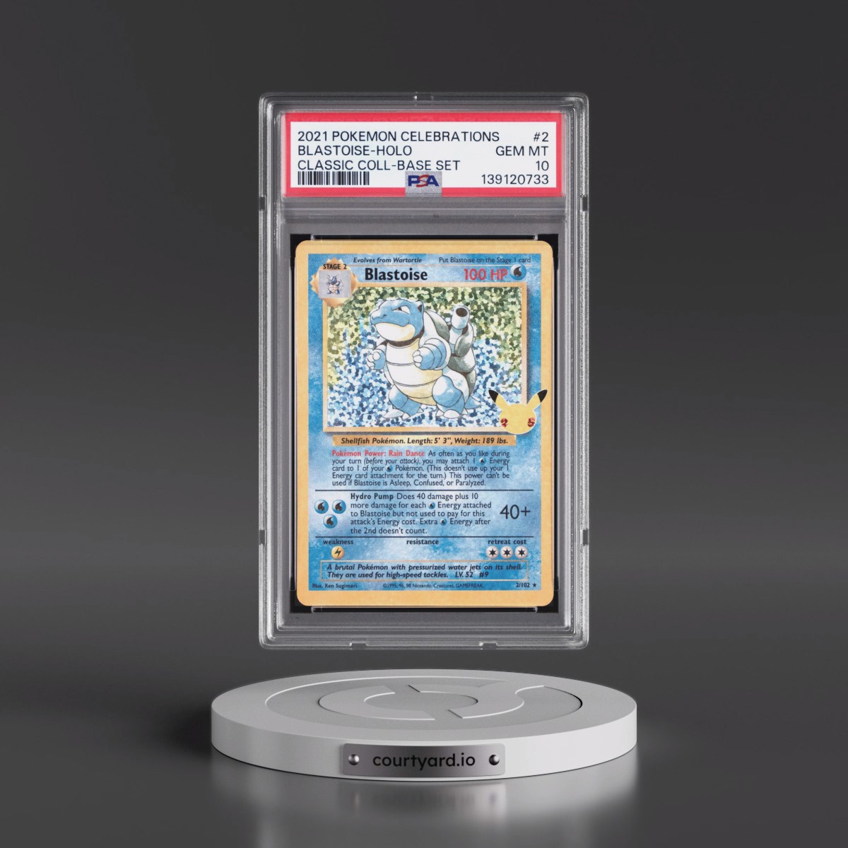 2021 Pokémon Celebrations Classic Collection #2 Blastoise - Holo (PSA 10 GEM MINT)