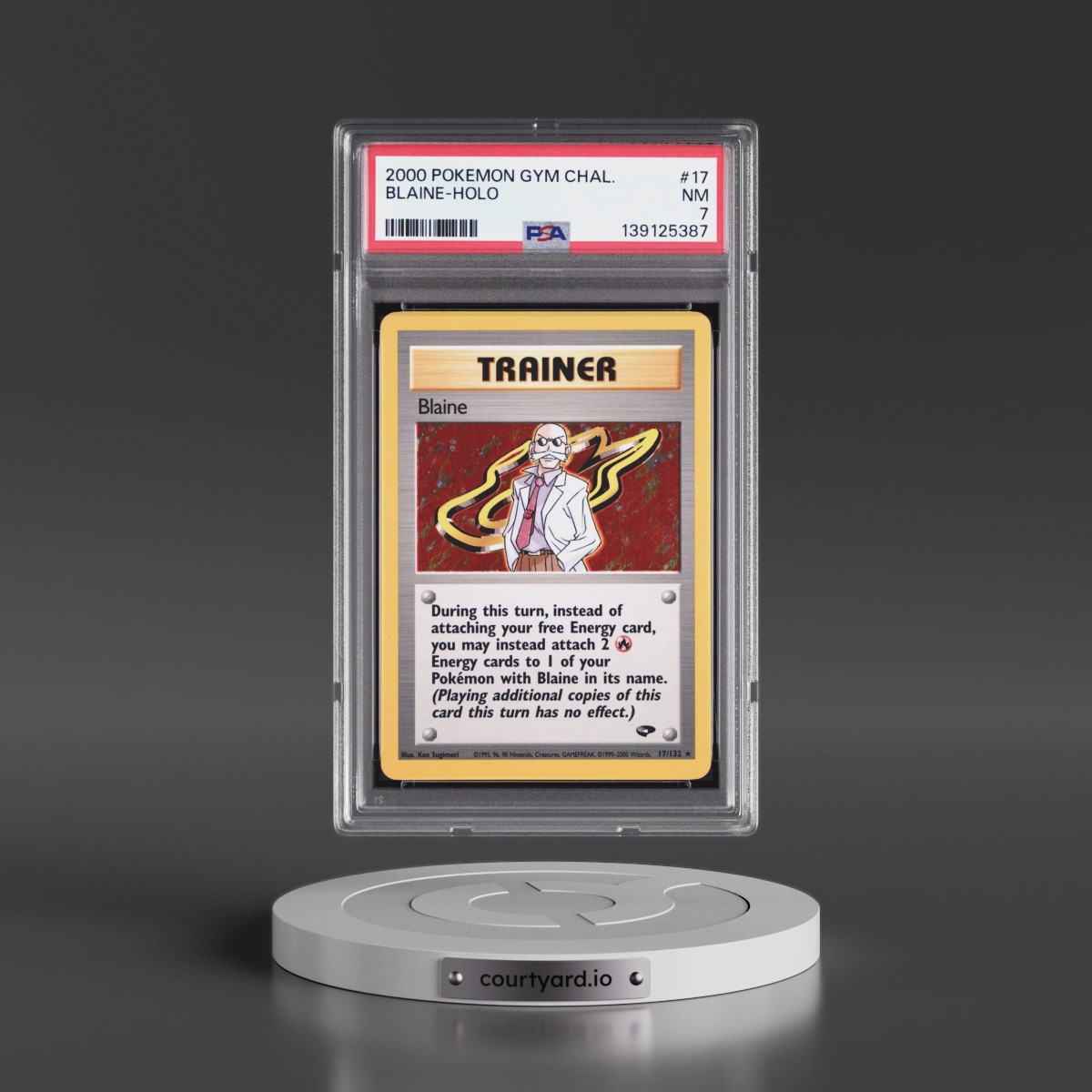 2000 Pokémon Gym Challenge #17 Blaine - Holo (PSA 7 NM)