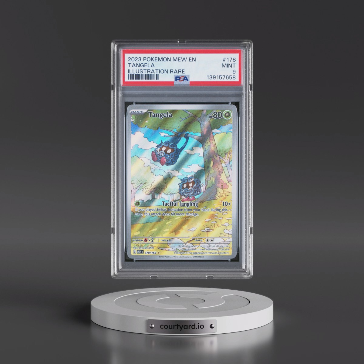 2023 Pokémon Mew EN-151 #178 Tangela - Illustration Rare (PSA 9 MINT)
