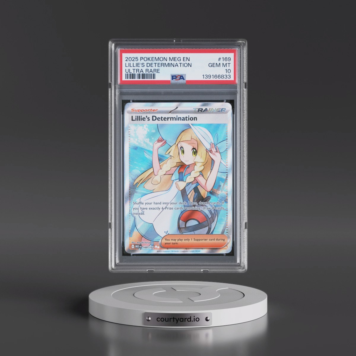 2025 Pokémon Meg EN-Mega Evolution #169 Lillie's Determination - Ultra Rare (PSA 10 GEM MINT)
