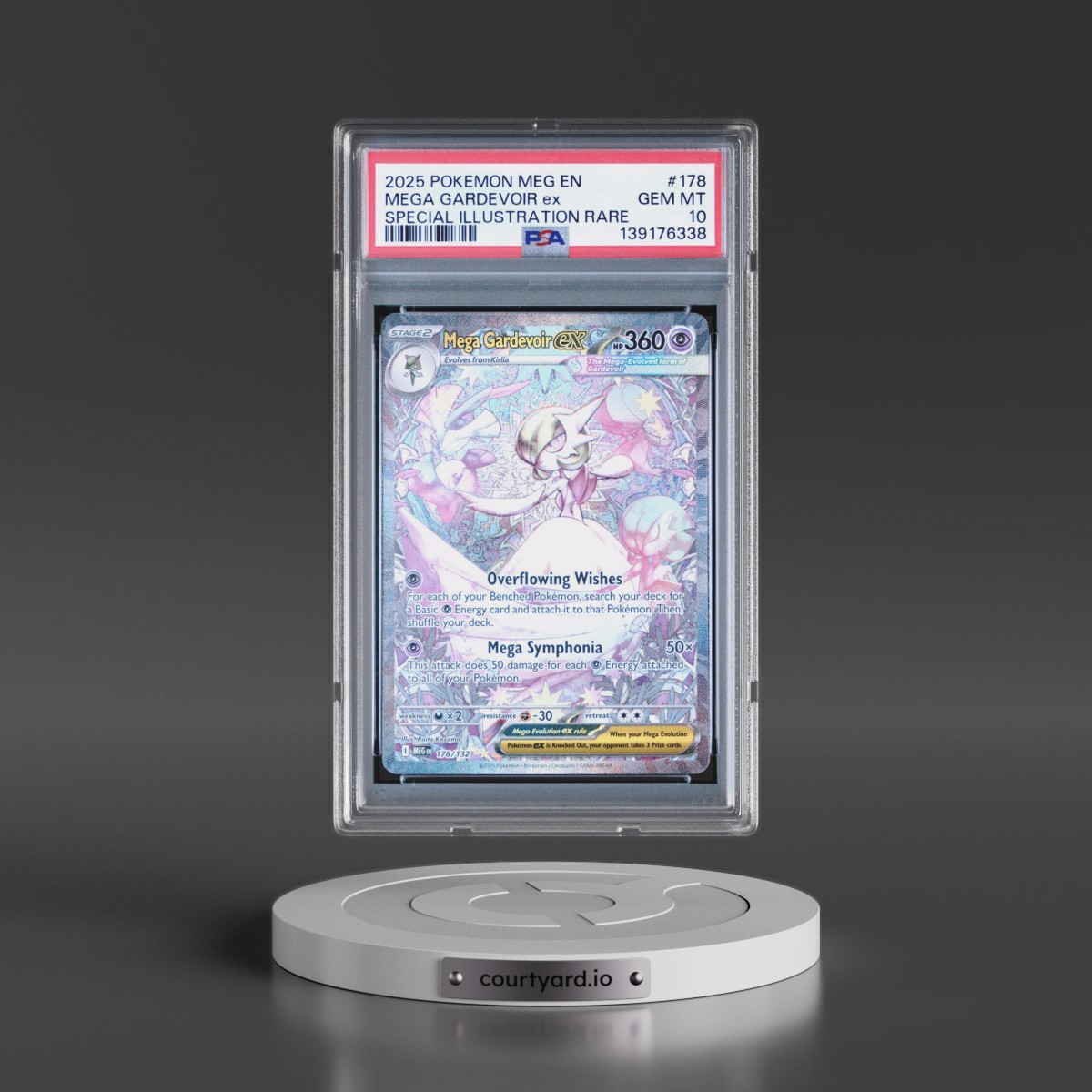2025 Pokémon Meg EN-Mega Evolution #178 Mega Gardevoir EX - Holo Special Illustration Rare (PSA 10 GEM MINT)