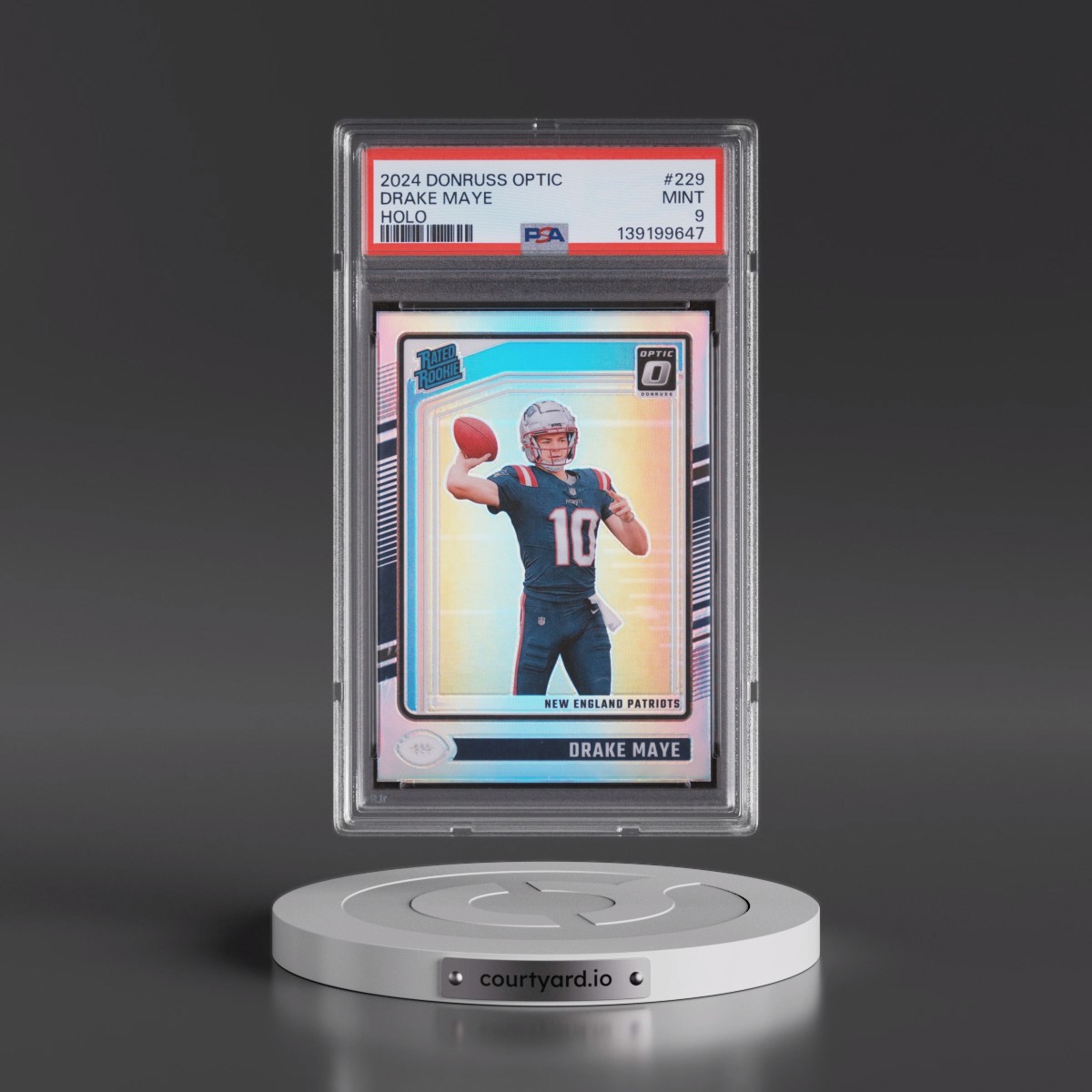 2024 Panini Donruss Optic #229 Drake Maye - Holo (PSA 9 MINT)