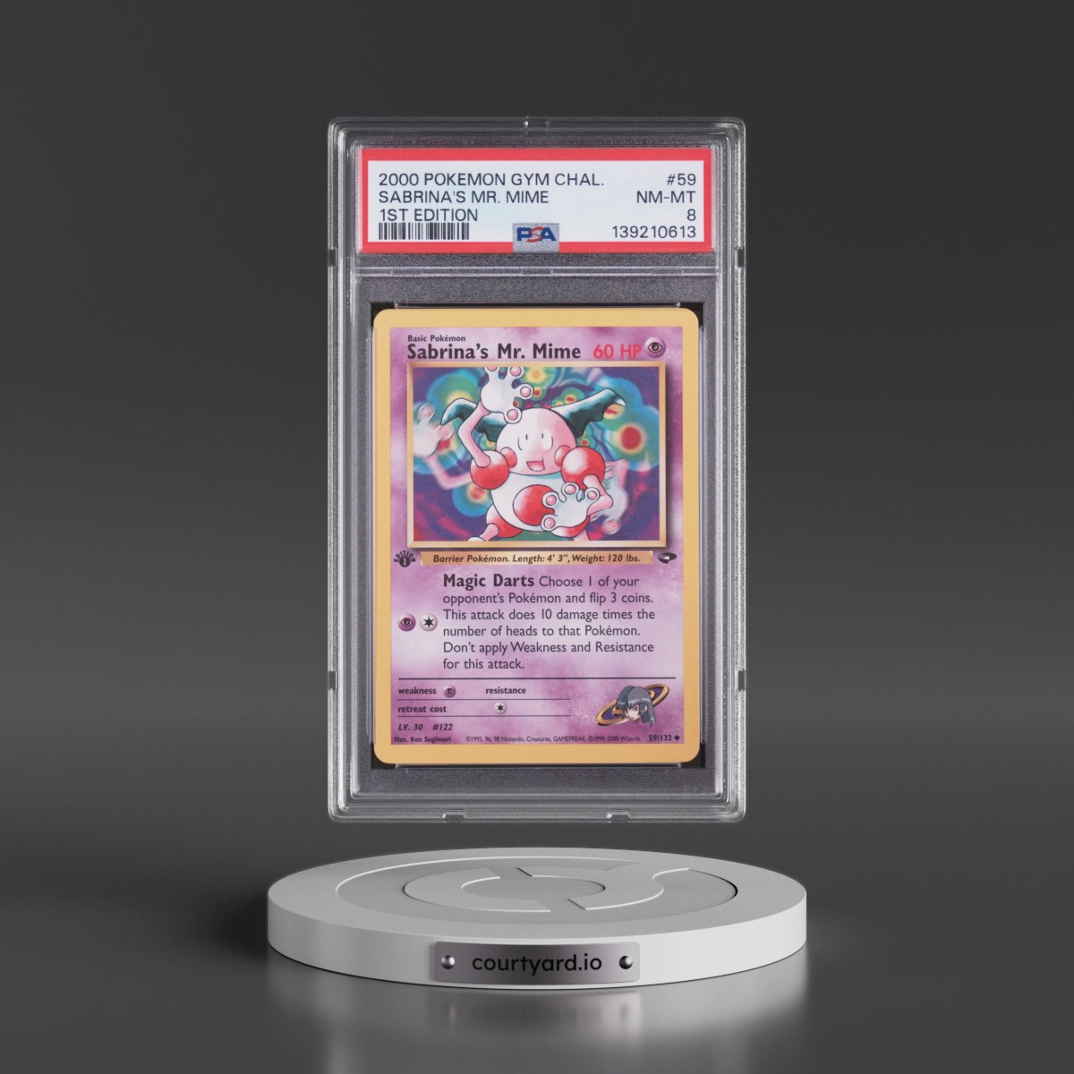2000 Pokémon Gym Challenge #59 Sabrina's Mr. Mime - 1st Edition (PSA 8 NM-MT)