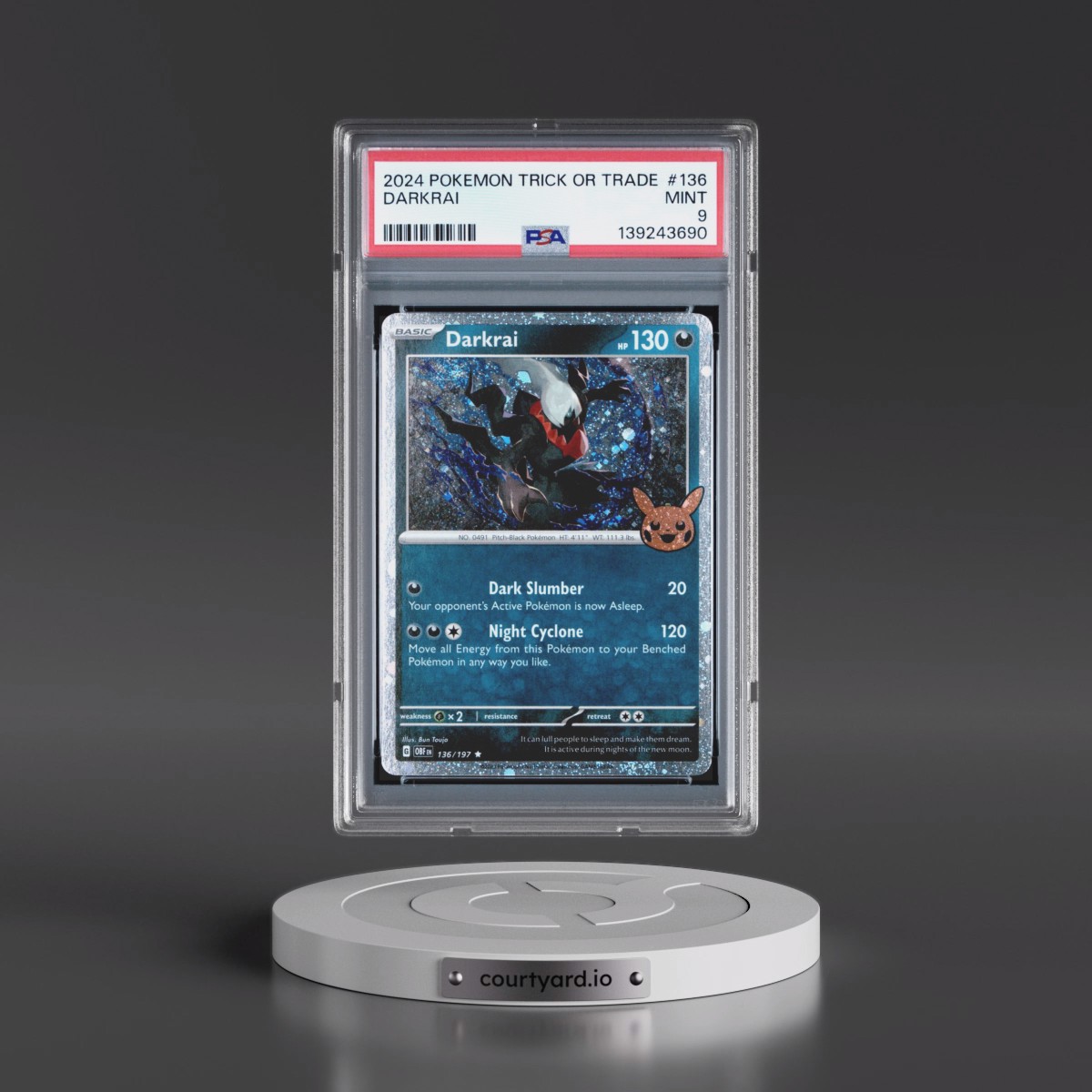 2024 Pokémon Trick or Trade #136 Darkrai (PSA 9 MINT)