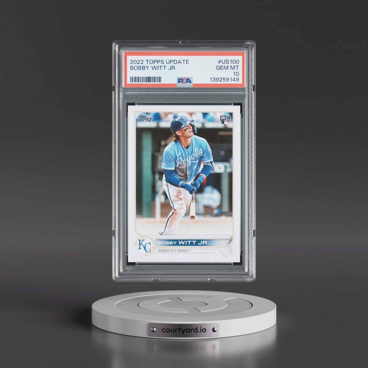 2022 Topps Update #US100 Bobby Witt Jr. (PSA 10 GEM MINT)