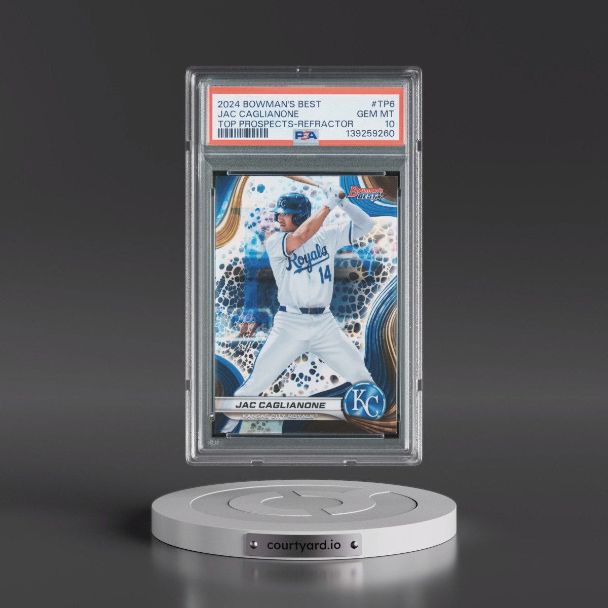 2024 Bowman's Best Top Prospects #TP6 Jac Caglianone - Refractor (PSA 10 GEM MINT)
